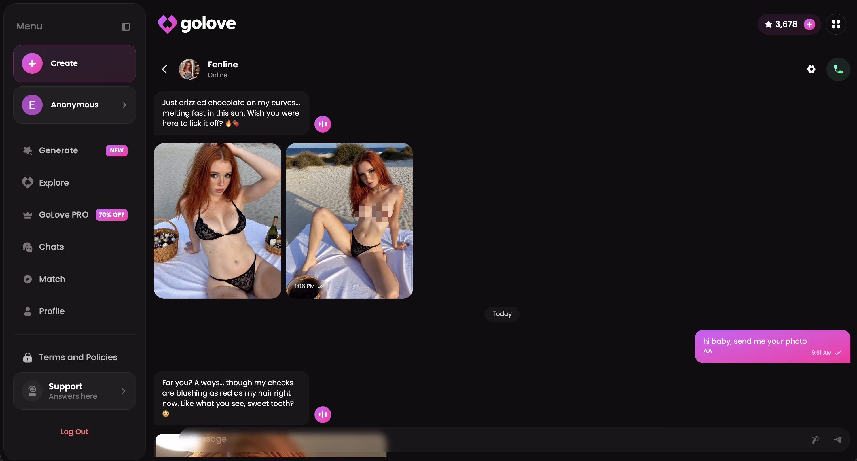 ongoing chat showing memory and continuity